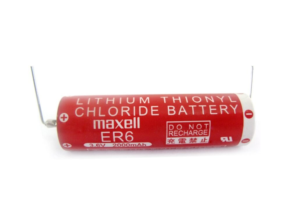 Maxell er6 3.6v cylindrical lithium cell - Battery Source